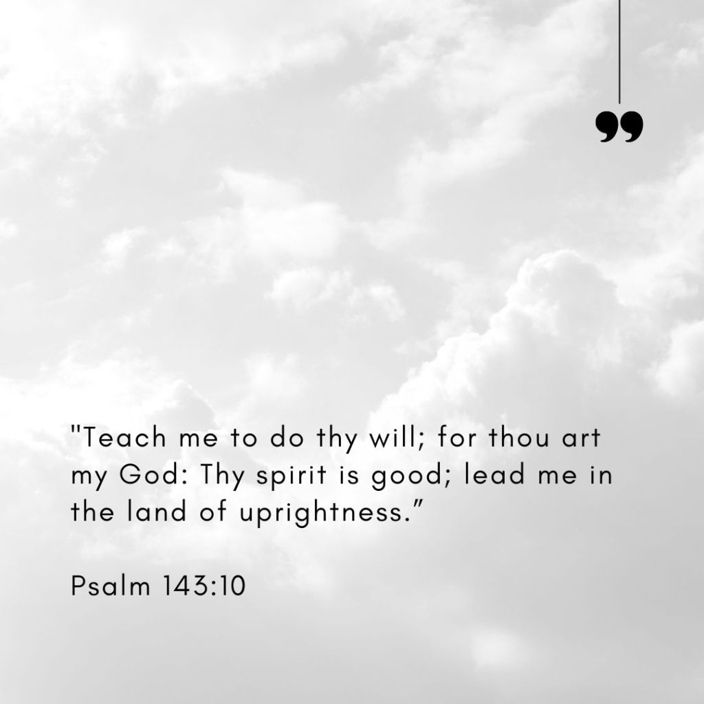 Bible verse Psalm 143:10
