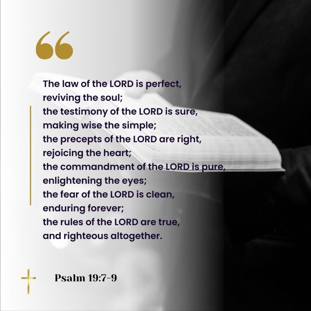 Bible verse Psalm 19:7-9